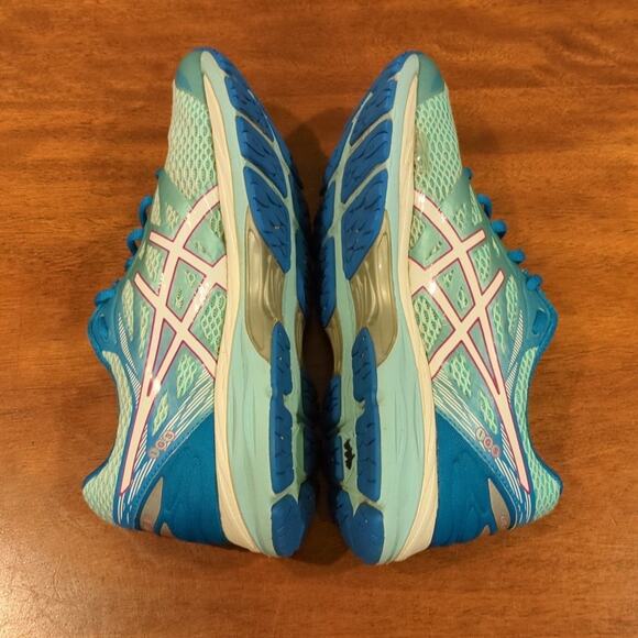 Asics GEL-Cumulus 18 Aqua Splash/White/Pink Glow Women size 7 - Picture 5 of 7